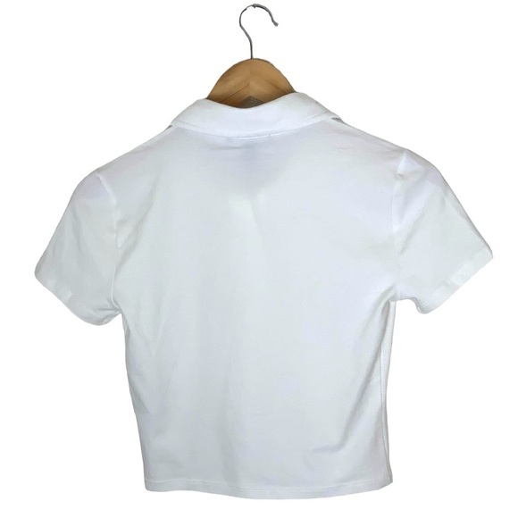 Forever 21 | NWT White short sleeve polo tee size small - Picture 7 of 7